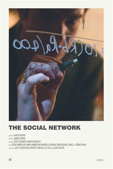 The Social Network alternative movie poster | Film posters minimalist, Alternative movie posters 