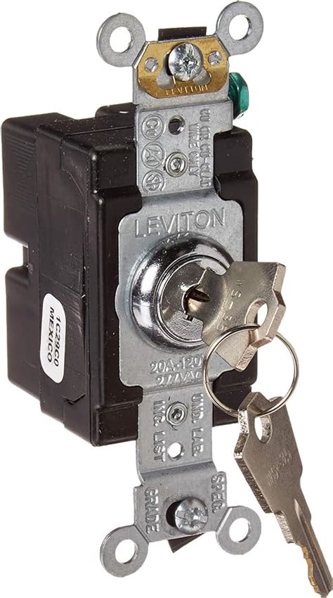 Leviton 1221 2kl 20 Amp 120277 Volt Key Locking Single