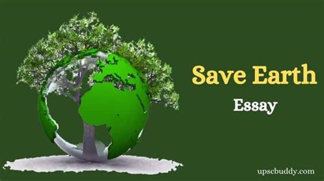 Essay On Save Earth For Students In English Easy Words