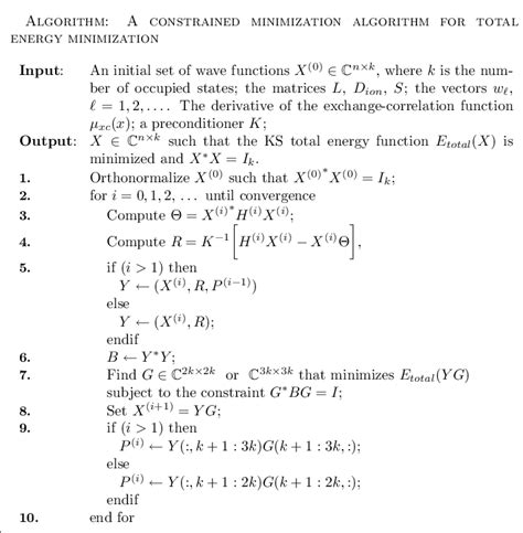 1 A Direct Constrained Minimization Algorithm For Total Energy