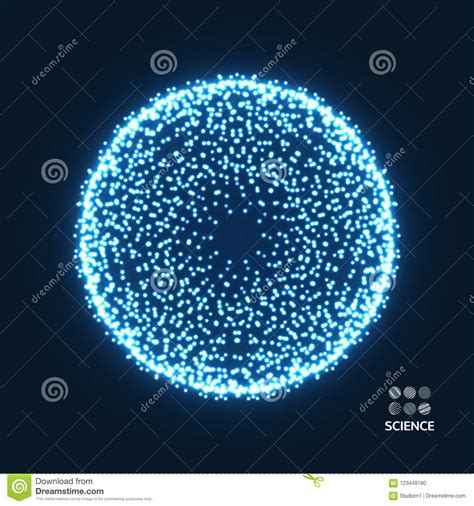 Sphere 3d Abstract Composition Futuristic Technology Style Vector