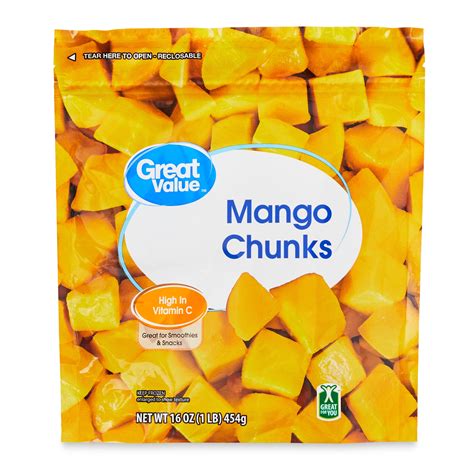 Great Value Mango Chunks Frozen 16 Oz