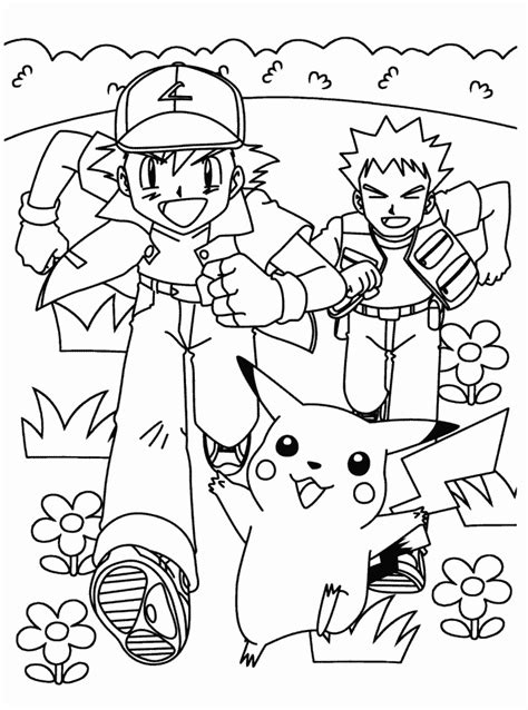Pikachu And Friends Pokemon Colouring Pages