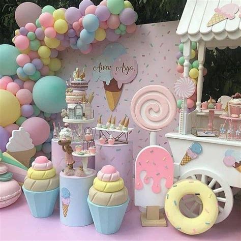 Ice Cream Birthday Party Theme Candy Birthday Party Unicorn Themed
