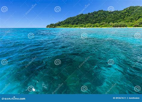 Beautiful Tropical Andaman Sea And Blue Sky Phang Nga Thailand Stock