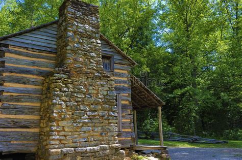 John Oliver`s Cabin In Cades Cove Valley Stock Photo Image Of
