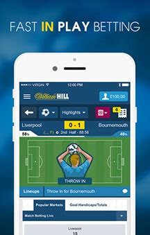 As we mentioned above william hill have an android and an ios version of their app available to download. William Hill Mobile Sports Betting App
