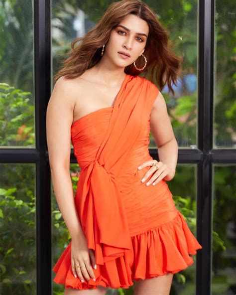 Kriti Sanon In Orange Dress Pictures