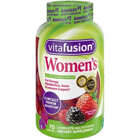 Vitafusion Women’s Daily Gummy Multivitamin Vitamin C And E Delicious Berry Flavors 70ct 35