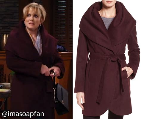 Olivia Jeromes Purple Belted Wrap Coat General Hospital Season 54