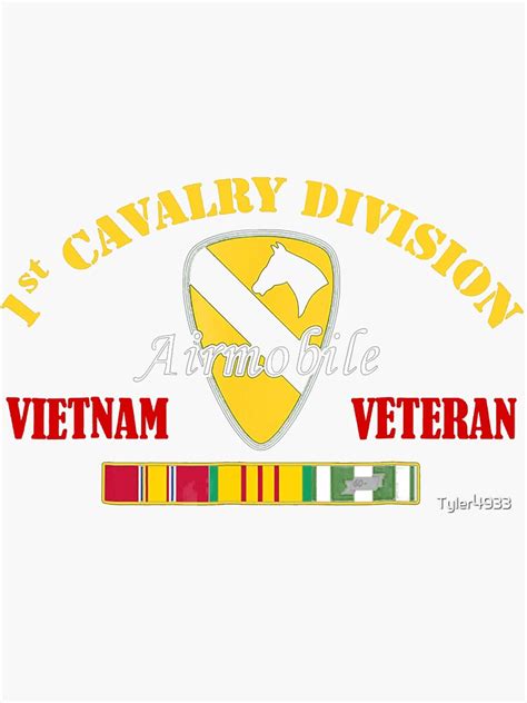 1st Cavalry Division Vietnam Veteran Airmobile T Shirt Sticker For