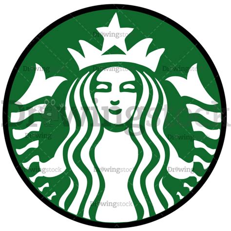 Starbucks Logo Vector Cartoon Drawing Image