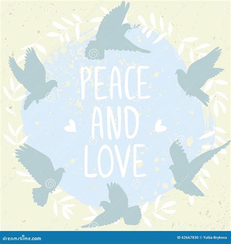 Doves Peace And Love Stock Vector Image 62667830