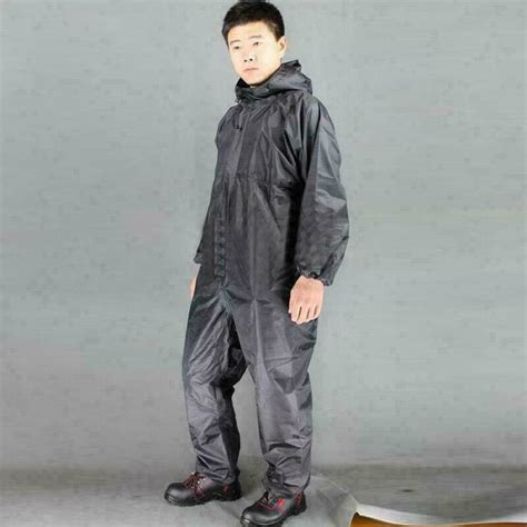 Unisex Waterproof One Piece Work Hooded Coveralls Overall Jumpsuit