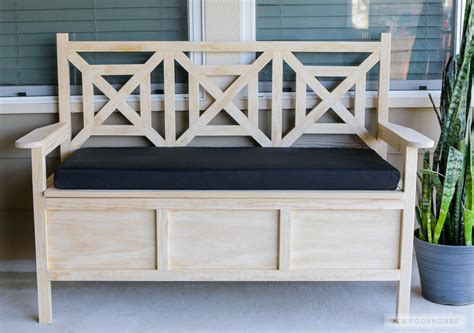 This bench is simple enough for a beginner, but doesn't look like a beginner project when it's completed. DIY Outdoor Storage Bench | Ana White