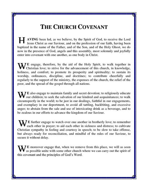 Printable Church Covenant Printable Word Searches