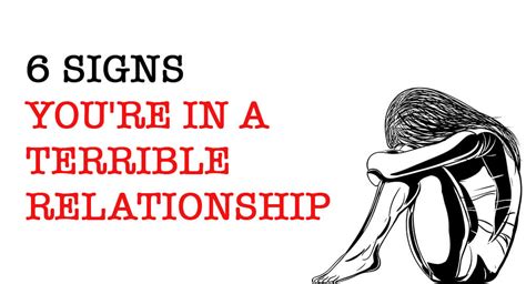 6 Signs Youre In A Terrible Relationship School Of Life