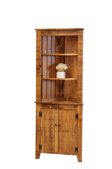 Home And Garden New Amish Unfinished Solid Pine Corner Hutch China