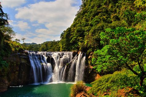 Time Lapse Photography Of Waterfalls Beside Trees During Daytime Hd Wallpaper Wallpaper Flare