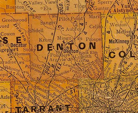 Denton County Map With Cities California Southern Map