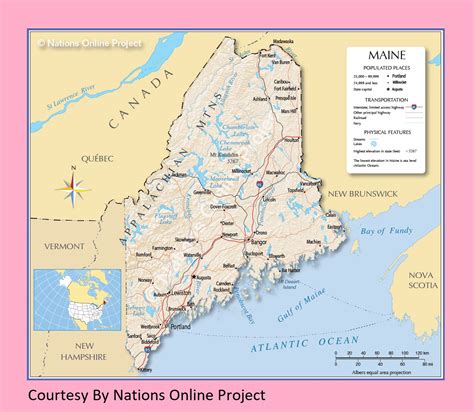 Printable Maine Map Printable Word Searches