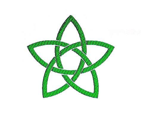 Celtic Star Embroidery Design Celtic Knot Pattern In 2 Sizes Etsy