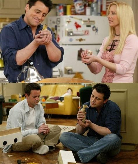 Joey Phoebe And Chandler With The Chick And Duck Friends Photo