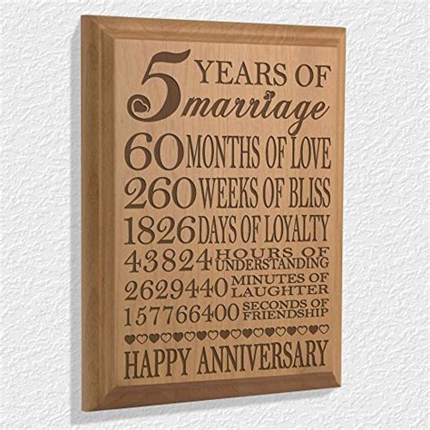 Here are some gifts you can consider for her. Kate Posh - 5th Anniversary Engraved Natural Wood Plaque ...