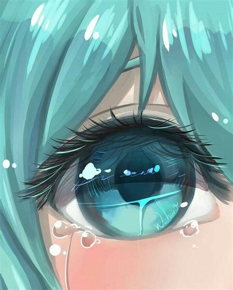 Sad Anime Girl Crying With Brown Hair And Blue Eyes Posted By Samantha