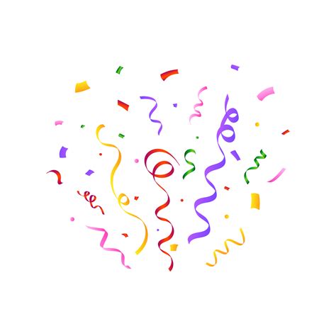 Confetti Blast Png For The Birthday Background Colorful Party Ribbon