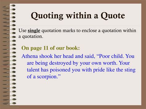 How To Write A Quotation Within A Quotation Thechristcommunityorg