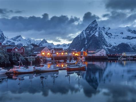 Beautiful Scenery Moskenes Norway Desktop Hd Wallpaper