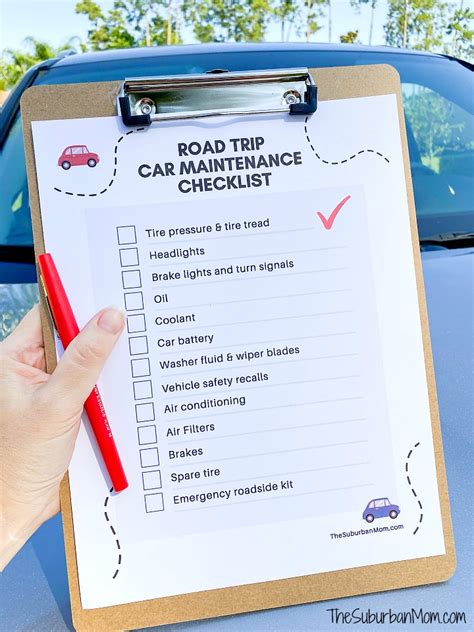 Road Trip Car Maintenance Checklist Printable Make Sure Your Car Is