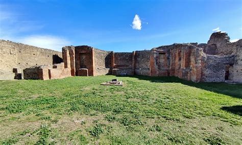 Pompeii Sanctuary Of The Public Lares From The Forum Stock Photo