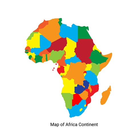 Mapa Da África Mapa Político Das Regiões Da África Com Países Individuais Desenho Do Mapa Da