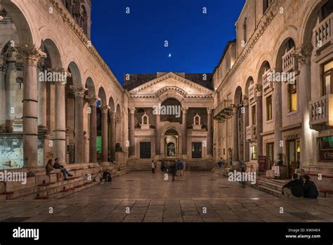 Peristyle Diocletian Palace Split Croatia Stock Photo Alamy