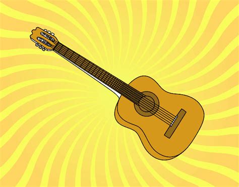 Dibujo De Una Guitarra Española Pintado Por En El Día 03 07