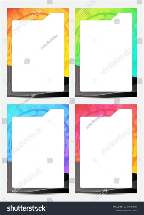 Identification Card Picture Frame Border Template Stock Vector Royalty