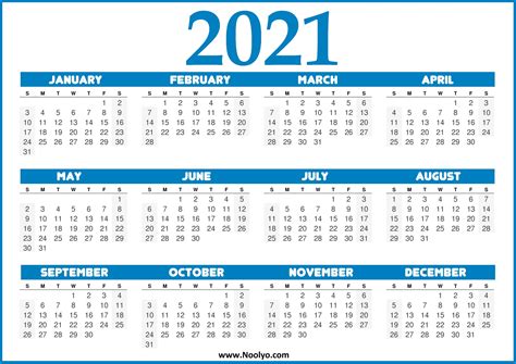 Printable Calendar 2021 United States Free 2021 Printable Calendars