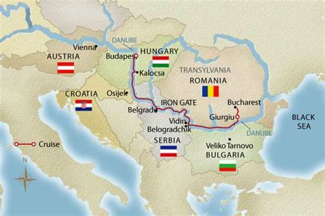 Europe River Cruise Passage To Eastern Europe Map Bucharest To Budapest On The Viking Aegir