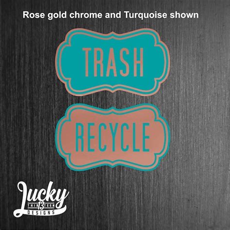trash recycle decal etsy