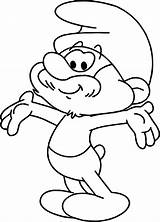Smurf Papa Coloring Pages Cartoon Drawing Colouring Clipartmag Kids Hello Choose Board sketch template