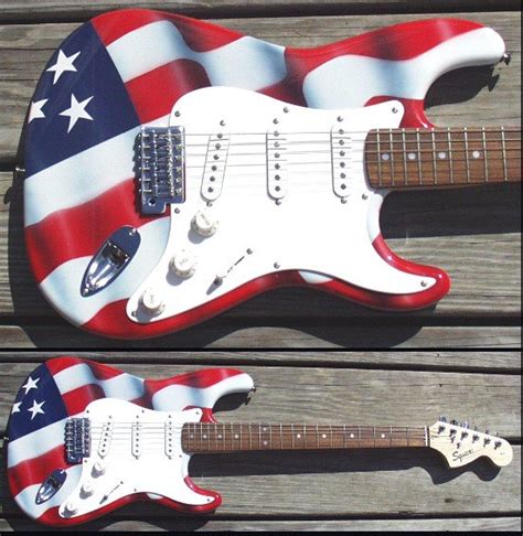 Flag Graphics On Guitars Patriotic Guitars Roman Guitars