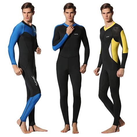 Seac Mens Jumpsuit Rash Guards For Surfing Lycra Dive Skin Anti Uv On Tthe Beach Surfing Wetsuit