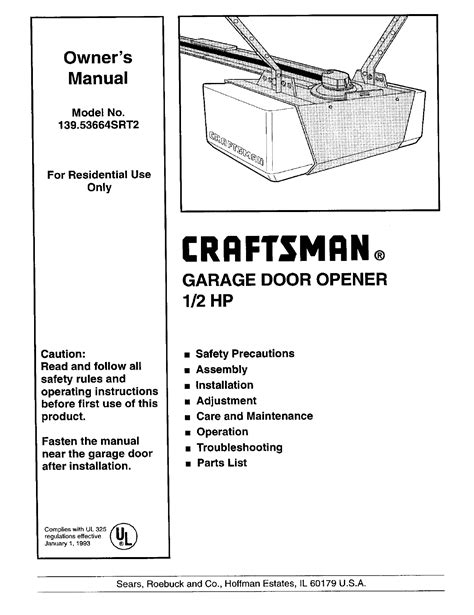 How Do You Program A Craftsman 1 2 Hp Garage Door Opener Tutor Suhu