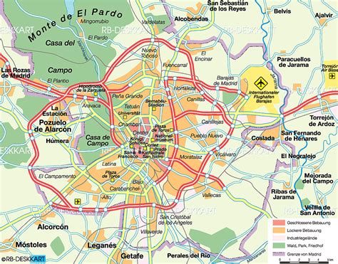 Mapa De Madrid Y Sus Alrededores