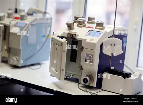 Automatic Blood Separation Press Leukodeplece Stock Photo Alamy