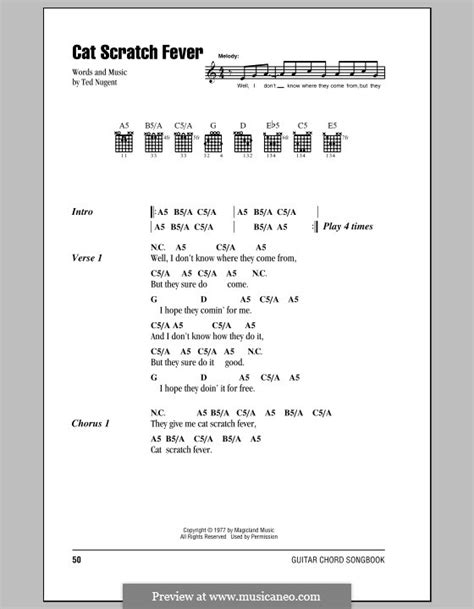 Ted nugent cat scratch fever lyrics. Cat Scratch Fever by T. Nugent - sheet music on MusicaNeo