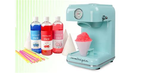 Nostalgia Classic Retro Snow Cone Maker And Syrup Kit Giveaway Julies