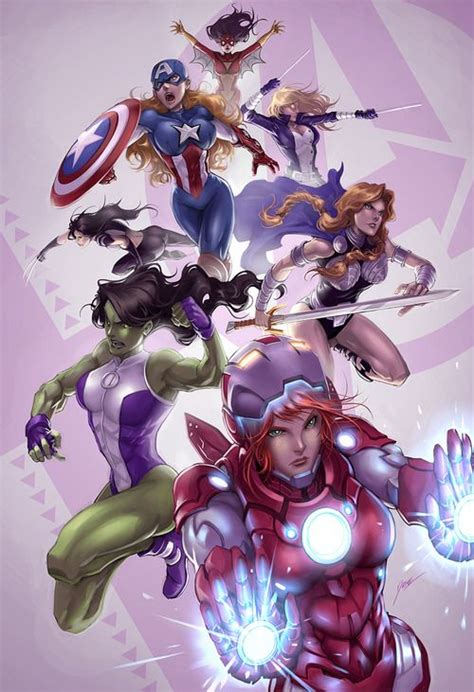 Uma Versão Interessante Lady Avengers Marvel Dc Comics Marvel Vs